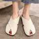 thumbnail image 4 of Zapatillas de mujer con punta redonda cerrada para evitar resbalones, zapatillas informales suaves que absorben los golpes para primavera y otoño, Beige 36, 4 of 8