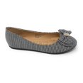 thumbnail image 2 of Victoria K Women's Glen Plaid Matching Bow With Rhinestone Ballerina Flats, 2 of 5