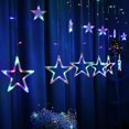 thumbnail image 5 of Luces navideñas para ventana Luces de estrella con pilas, 8 modos de iluminación con luz de hadas navideña colgante remota para fiesta en la habitación Navidad Acción de Gracias In, 5 of 5