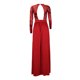 thumbnail image 5 of Gibobby Vestidos de fiesta largos elegantes Mujeres Sexy Color sólido Sin mangas Halter Back Open Back Lentejuelas Encaje Lentejuelas Split Vestido(Rojo,XL), 5 of 5