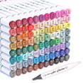 thumbnail image 1 of Shuttle Art 88 Colors Dual Tip Alcohol Based Art Markers, 88 Colors plus 1 Blender Permanent Marker Pens Highlighters with Case Perfect for Illustration Adult Coloring Sketching and Card Making, 1 of 5