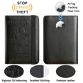 thumbnail image 2 of Funda Airtag para pasaporte, cartera, elementos esenciales de viaje, funda de piel con bloqueo RFID para tarjetas, accesorios de viaje imprescindibles para mujeres y hombres (119 #Black), 2 of 9