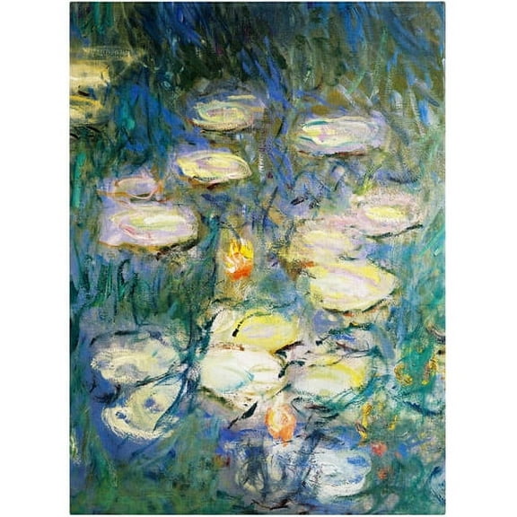 Trademark Fine Art "Water Lilies V" 1840-1926 Canvas Art by Claude Monet
