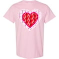 thumbnail image 3 of Inktastic Valentine Red Heart with Dots T-Shirt, 3 of 5