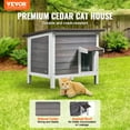 thumbnail image 2 of Casa para gatos de exterior VEVOR, refugio de madera para gatos salvajes con techo y puertas de PVC, 2 of 9