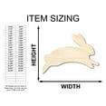 thumbnail image 2 of Unfinished Wood Cute Bunny Shape - Easter Spring Kids Craft - up to 46" DIY 5" / 1/4", 2 of 4