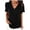 Black, variant on Inleife Womens Shirts Women's New Temperament Solid Color V-Neck Ruffle Sleeve Top with Short Sleeve Sizes S-XXL