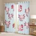 thumbnail image 2 of Homewish Cute Salamander Black Out Curtains,Cartoon Axolotl Curtains Pack of 2 (42x63 Each),Pink Blue Bedroom Curtains For Boys Girls,Super Cozy Room Decor, 2 of 6