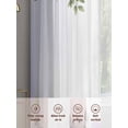 thumbnail image 6 of Spring Flowers Sheer Curtains 96 Inch Length 2 Panels Set Window Treatments, Botanical Purple Floral Leaaves Gradient Rod Pocket Semi Curtains for Living Room/Bedroom/Kitchen Décor, 104"W x 96"L, 6 of 7