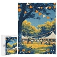 thumbnail image 3 of Jigsaw Puzzles - A Festive Gathering Under Tents with People Enjoying An Outdoor Event500 PCS，Challenging Puzzle Perfect for Game Nights, 3 of 5