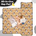 thumbnail image 4 of Cow and Heart Yellow Pattern Toddler Nap Mat with Pillow & Blanket, Soft Sleeping Mat for Preschool Daycare Travel Sleepovers, 4 of 6