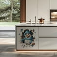 thumbnail image 6 of 3D Christmas Wall Stickers, Snowman Penguin Santa Breaking Through Wall Design, Removable Peel and Stick Window Clings, Winter Holiday Party Decor -1Pcs, 6 of 6