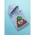 thumbnail image 3 of Lucky Poo Emoji - Fun Clover Charm Design Men's Hoodie, 3 of 4