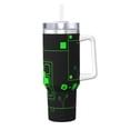 thumbnail image 1 of Yiaed Geometry Dash Print 40oz Contenant Isotherme à Double Paroi en Acier Inoxydable Tasse de Voyage Isolée sous Vide avec Poignée Aventure Réutilisable, 1 of 8