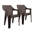thumbnail image 1 of 2 Sillas De Plástico Con Textura Rattan Chocolate, 1 of 4