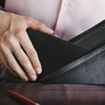 thumbnail image 1 of HAMPPLIES 2Pcs Zippered Money Pouches For Coin Storage In Black Pu 10.61X5.89X0.39in, 1 of 8