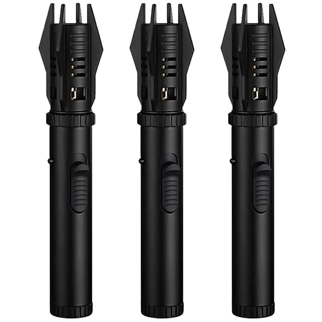 Encendedor Recargable RedFireBlack 3 Pzas Negro Recargable Metal Gas Butano.
