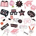 thumbnail image 1 of Ohufall 24Pcs Class Of 2026 Graduation Photo Booth Props Funny Decor Grad Party Supplies With Tape, 1 of 2