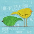 thumbnail image 2 of Grey, Jace 12x12 Gold Ornate Wood Framed with Double Matting Museum Art Print Titled - Birds on a line 1, 2 of 4