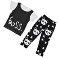 thumbnail image 2 of Trajes de tela de algodón para bebés a la moda, pantalones cortos de algodón transpirables para niños pequeños, pantalones con patrón de Panda, negro, 90cm, 2 of 5