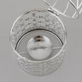 thumbnail image 2 of Electroplated Metal Birdcage Shape Tea Light Candle Holder Holder Home Decor A-Silver, 2 of 8