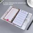 thumbnail image 4 of 29 Pieces Glitter Binder Cover A6 PVC Binder Cover Sets 2 Sheets Label Sticker for Home School Bill Planner, 4 of 7