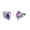 E396, variant on White Gold Plated Heart-Shape Cubic Zirconia Stud Earrings Crystal Love Heart Halo Post Studs Earrings Set