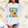 thumbnail image 2 of Oiyii Letter Print Hoodie for Toddler Boy Long Sleeve Back To School Hooded Sweatshirt Pullover Top,White, 2 of 4