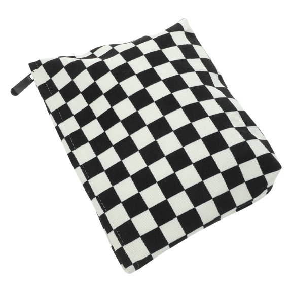 ETEREAUTY Checkered Personal Wash Bag and Cosmetic Organizer for Travel, Portable Storage Pouch for Toiletries and Makeup