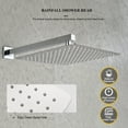 thumbnail image 3 of 12 Inch Bathroom Rain Shower System Set Wall Mount, Rainfall Shower Head with Handheld, 3 of 8