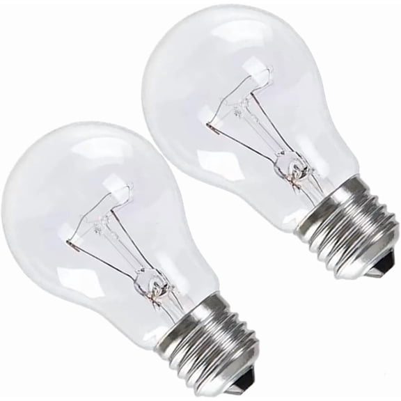 A19 Clear Incandescent Rough Service Light Bulb, 100 Watt Incandescent Light Bulbs, A19 100WATT Bulbs , 2700K Soft White, E26 Medium Base, 110-130V (2 Pack)