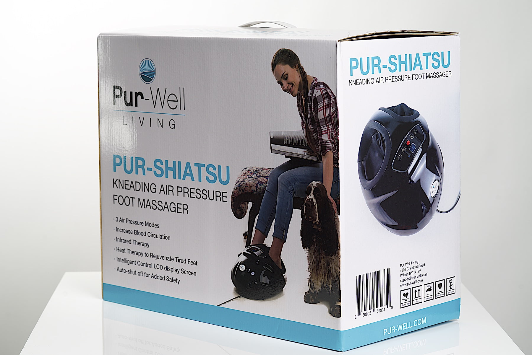 Foot Massager Pur Shiatsu Kneading Air Pressure Foot Massage with Heat