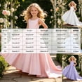 thumbnail image 3 of JUMEYU Little Girls Satin Flower Girl Dress Long Sleeveless Bow Wedding Formal Gown Dresses Size 11 (Light Pink,11 Years), 3 of 9