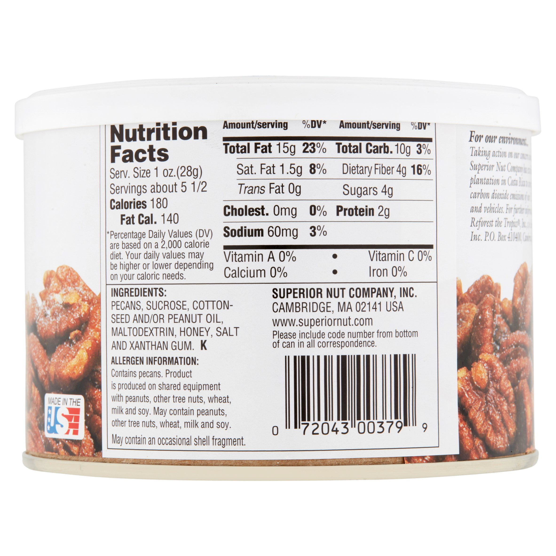 Superior Nut Company Honey Roasted Pecans, 5.5 oz