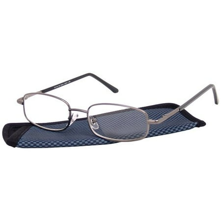 Foster Grant Men's Metal Reading Glasses, Dean Gunmetal