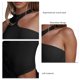 thumbnail image 5 of Slatcetga Body Sin Mangas Cuello Redondo Asimétrico Body De Punto Ajustado Y Ajustado Top para Citas S Negro, 5 of 6