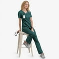 thumbnail image 4 of LYMAYTER Uniforme Médical Confort pour Femmes, Séchage Rapide, Design Multi-Poches, Ensemble d'Uniformes Médicaux Réguliers et Petits pour S-2TG, 4 of 7