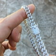 thumbnail image 5 of Men's Iced Miami Cuban Bracelet Solid 925 Sterling Silver CZ Micro Pave Hip Hop 8" Inch x 6 MM, 5 of 14