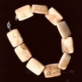 thumbnail image 3 of Coral Fossilized Half Strand Rectangular Beads|20x15x6 mm| Brown/White|10 Beads|, 3 of 12