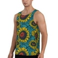 thumbnail image 2 of Xecao Sunflowers Men's Tank Top Workout Quick Dry Sleeveless Gym Jogging Muscle Shirts Summer Swim Beach Tops, 2 of 9