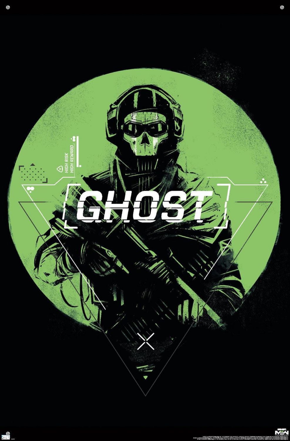 Call of Duty: Modern Warfare 2 - Ghost Emblem Wall Poster, 22.375" x 34"