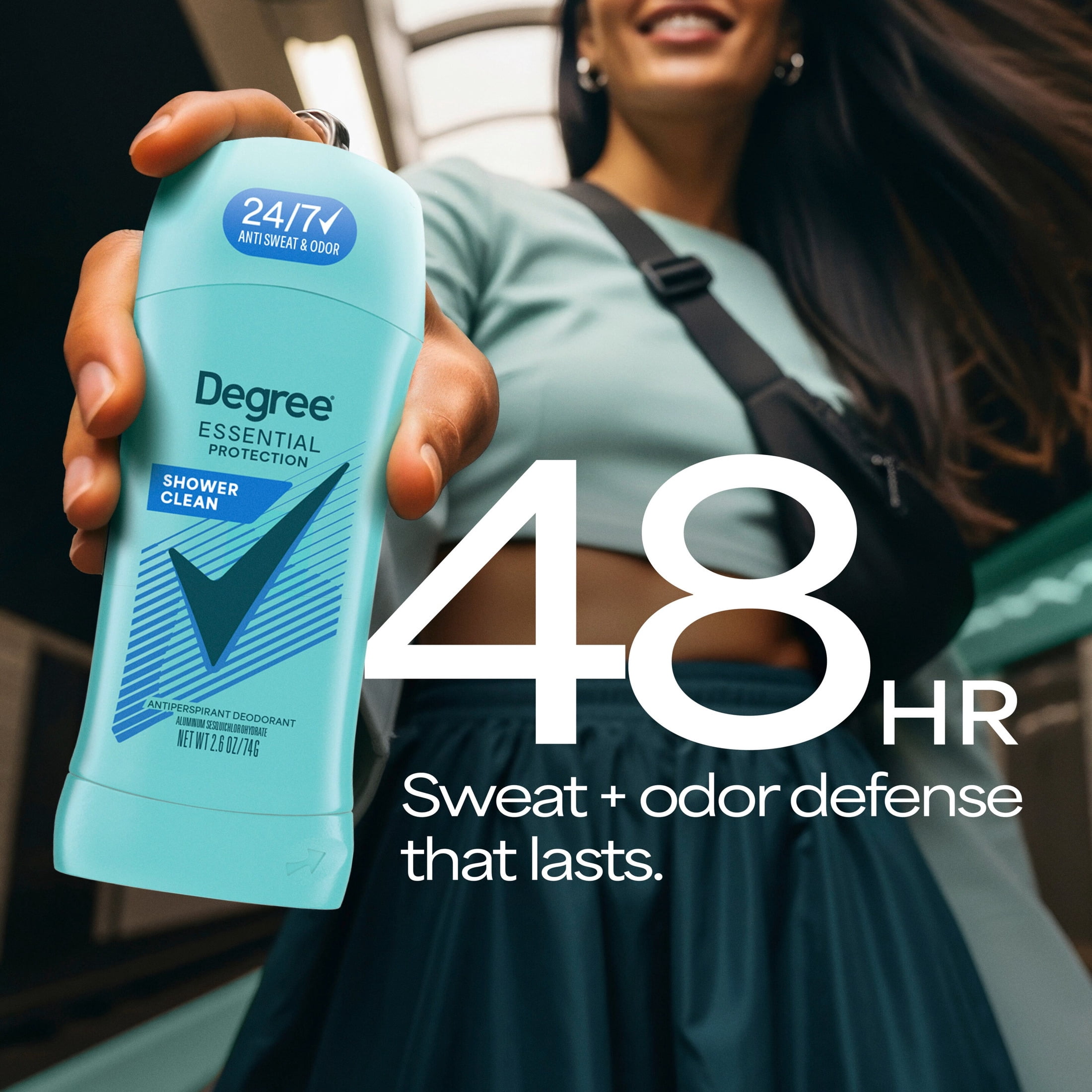 Degree Original Antiperspirant Deodorant 48-Hour Sweat & Odor Protection  Shower Clean Antiperspirant for Women,  2.6 oz Pack of 3
