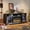 Gray, variant on Sunmthink Farmhouse TV Stand with 36" Fireplace for TVs up to 100", Media Entertainment Center with Adjustable Shelves and Large Storage Cabinets, for Living Room, Black