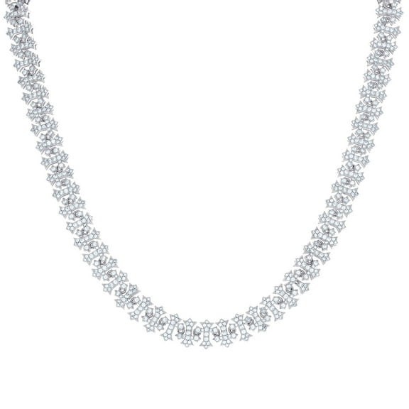 925 Sterling Silver Womens Cubic Zirconia Fashion 10mm Chain Necklace 20 Inch Chain Necklace for Women and Men