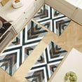 thumbnail image 3 of Farmhouse Kitchen Rug Sets 3 Piece,Brown Black White Non Slip Kitchen Rugs and Mats Set,Boho Geometric Rugs for Floor Washable Kitchen Floor Rugs for Hallway Laundry Room 20x32+20x47+20x59 Inch, 3 of 5