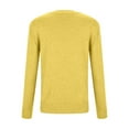 thumbnail image 4 of Sweaters for Women Wool Base Layer Shirt Tops Crewneck Long Sleeve Daily Solid Pullover Sweaters Fall Sweater Yellow L, 4 of 7