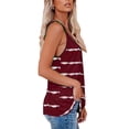 thumbnail image 2 of Camisa con tirantes finos y cuello en V para mujer, informal, holgada, transpirable, con estampado de rayas, para verano, 2 of 5