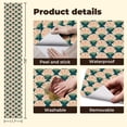 thumbnail image 5 of Peel and Stick Wallpaper 17.7in x 9.8ft White Daisy Floral Seamless Teal Retro Contact Paper Vinyl Waterproof Self Adhesive Wall Paper for Bedroom Shelf Cabinet Renter Friendly, 5 of 8