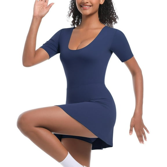 Women's Tennis Dress Athletic Dress with Built-in Bra Summer Dresses for Women Golf Outfits for Workout