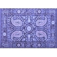 thumbnail image 1 of Ahgly Company Machine Washable Indoor Rectangle Persian Blue Traditional Area Rugs, 7' x 9', 1 of 4
